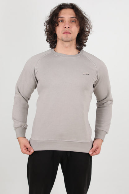 Trimcrew Erkek 3iplik Omuz Çimalı Sweat Gri