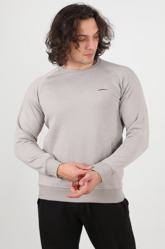 Trimcrew Erkek 3iplik Omuz Çimalı Sweat Gri