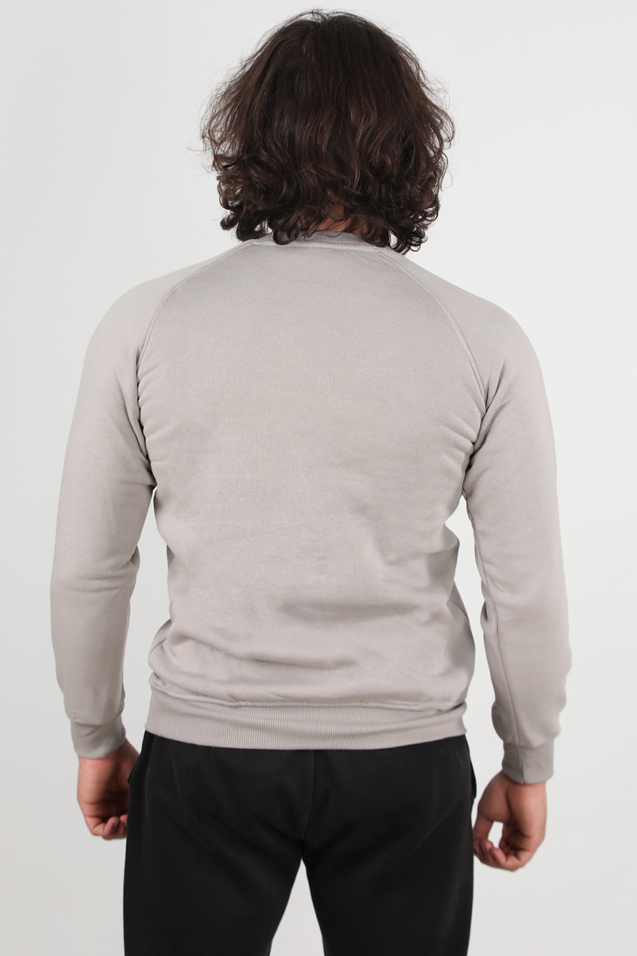 Trimcrew Erkek 3iplik Omuz Çimalı Sweat Gri