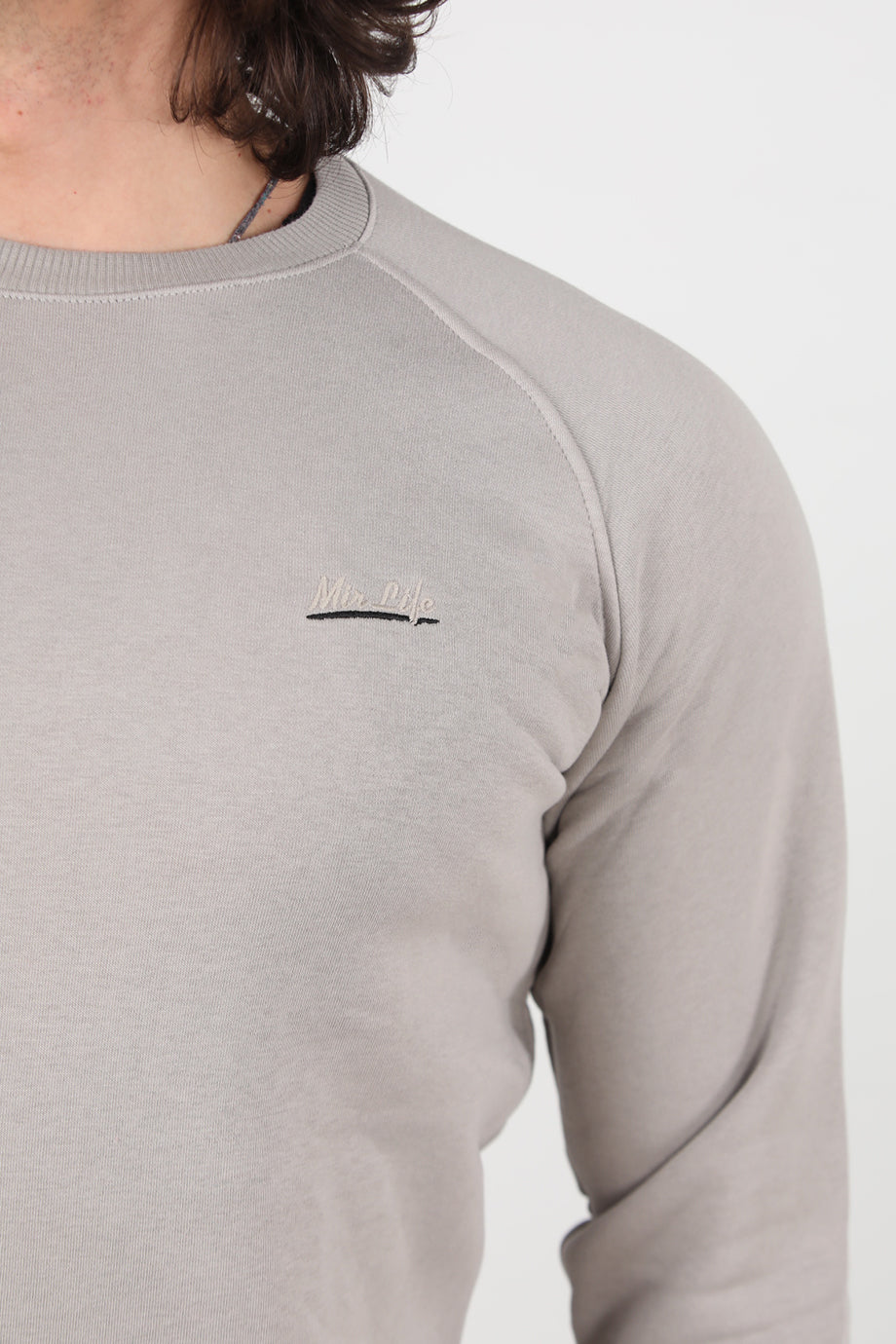 Trimcrew Erkek 3iplik Omuz Çimalı Sweat Gri