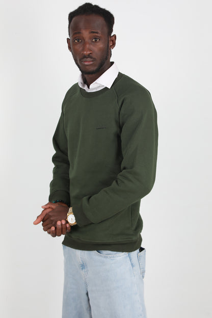 Trimcrew Erkek 3iplik Omuz Çimalı Sweat Haki