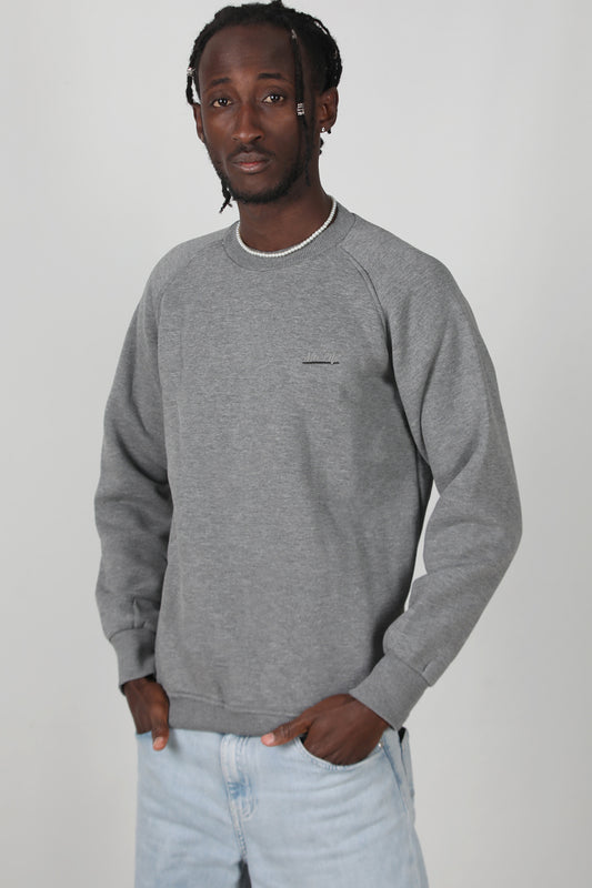 Trimcrew Erkek 3iplik Omuz Çimalı Sweat Koyu Gri