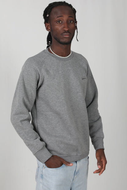 Trimcrew Erkek 3iplik Omuz Çimalı Sweat Koyu Gri