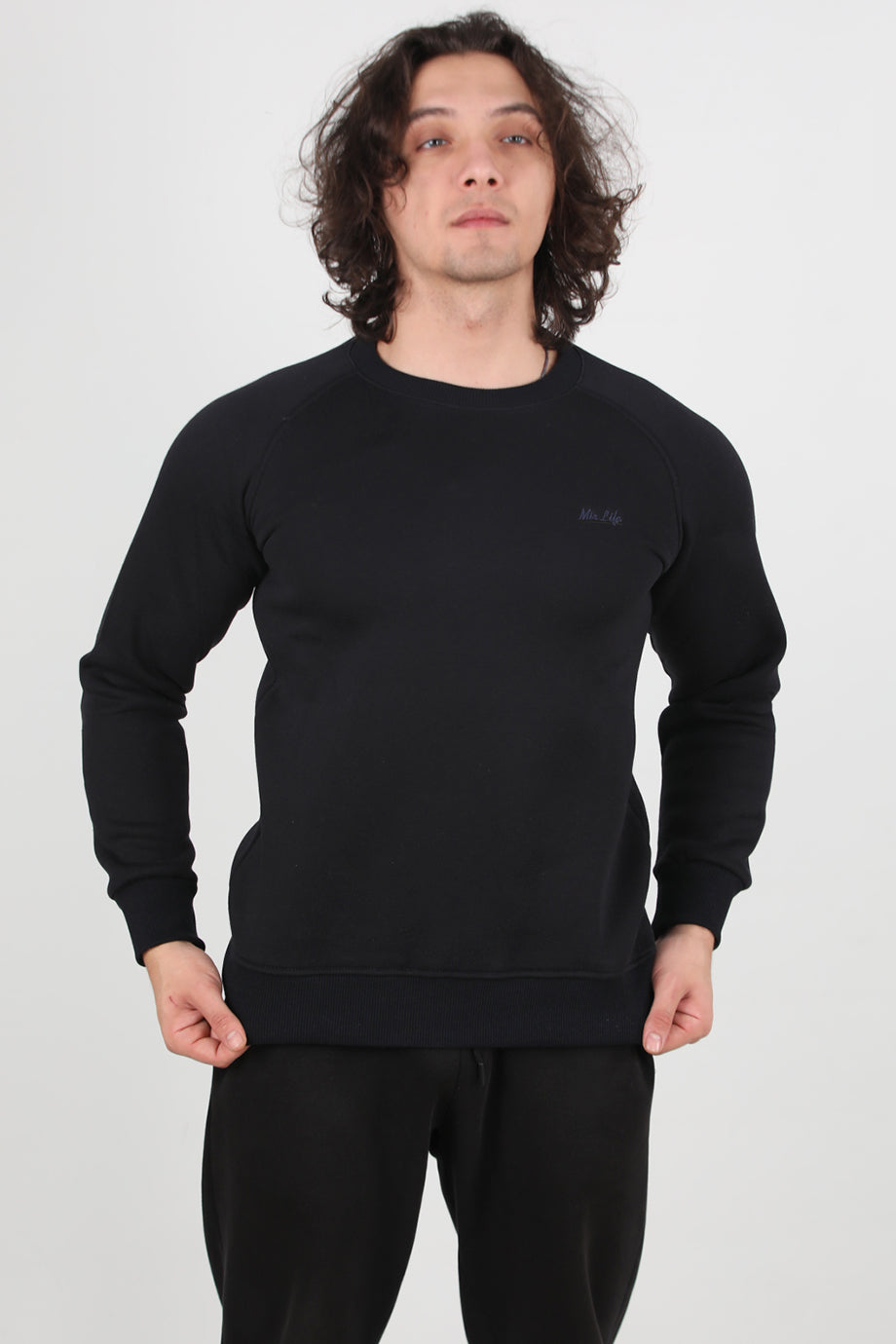 Trimcrew Erkek 3iplik Omuz Çimalı Sweat Lacivert