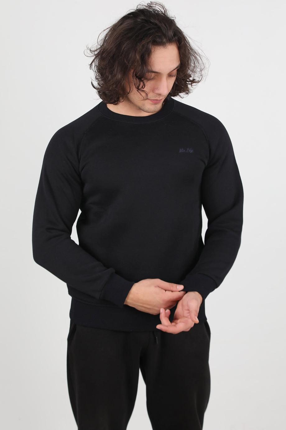 Trimcrew Erkek 3iplik Omuz Çimalı Sweat Lacivert