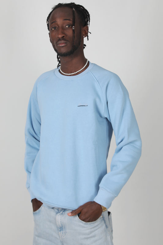 Trimcrew Erkek 3iplik Omuz Çimalı Sweat Mavi