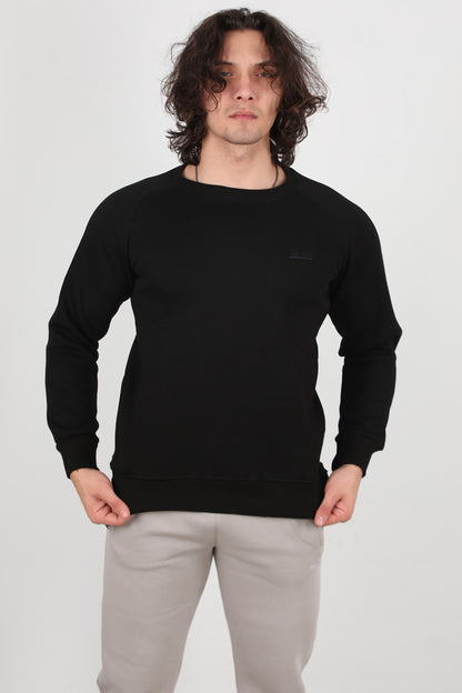 Trimcrew Erkek 3iplik Omuz Çimalı Sweat Siyah