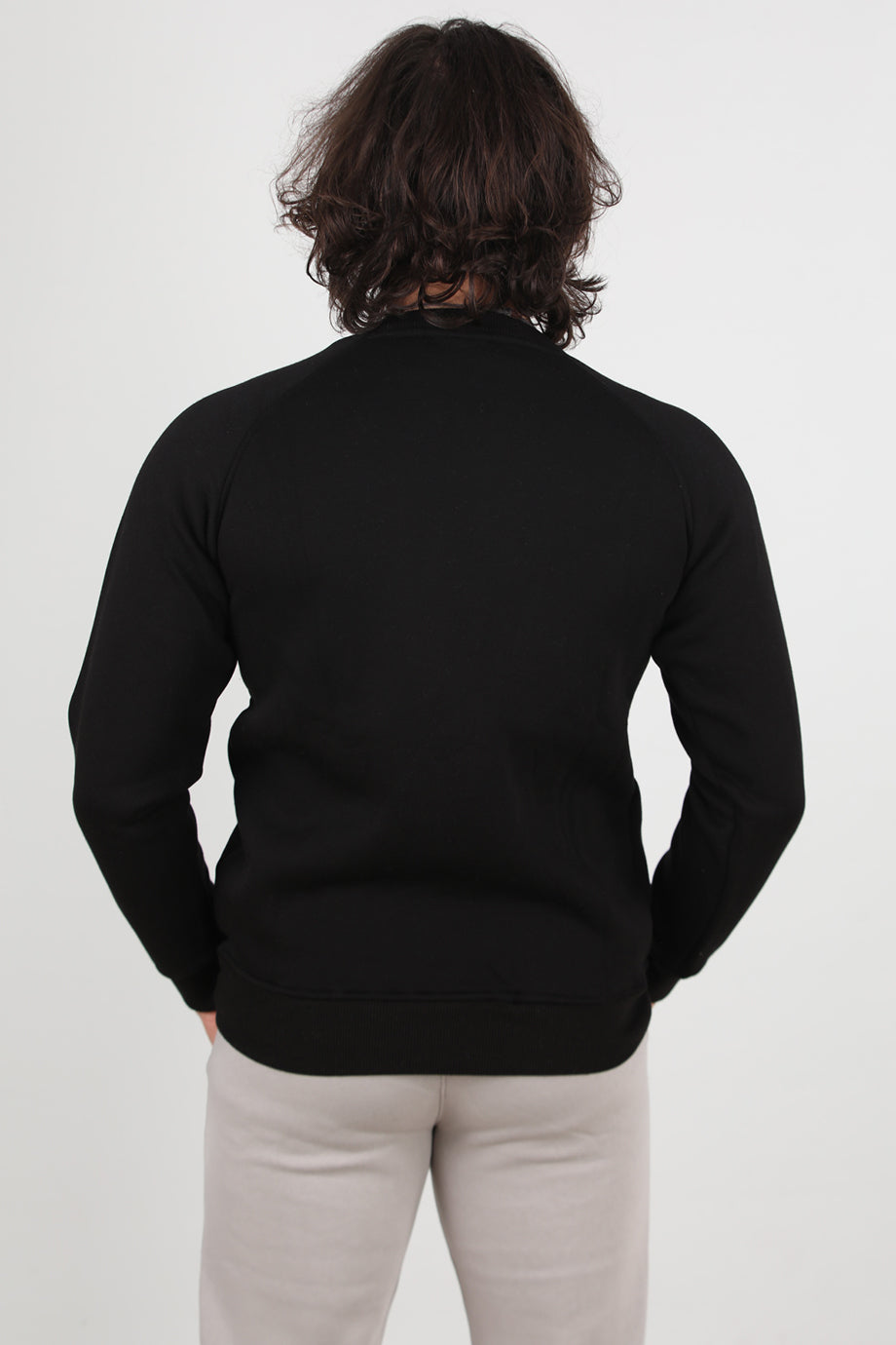 Trimcrew Erkek 3iplik Omuz Çimalı Sweat Siyah