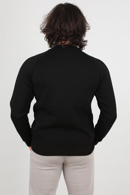 Trimcrew Erkek 3iplik Omuz Çimalı Sweat Siyah