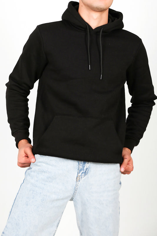 Erkek Kapşonlu Sweat Siyah