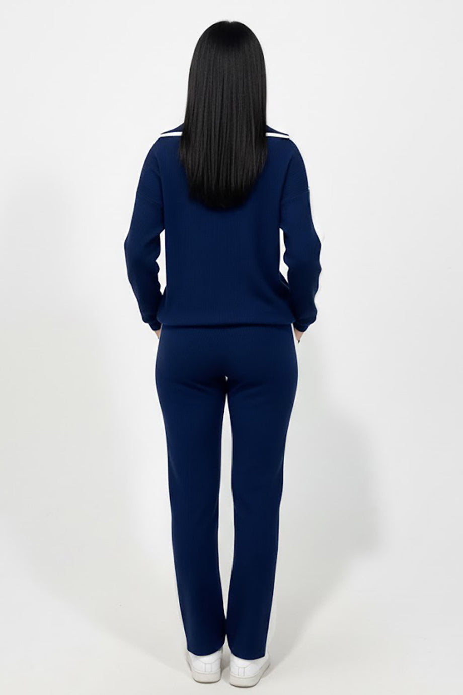 Vestra Kadın Garnili Önü V Yakalı Takım Lacivert