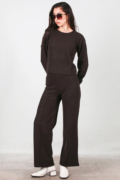 Kadın Selanik Çimalı İkili Takım Kahverengi