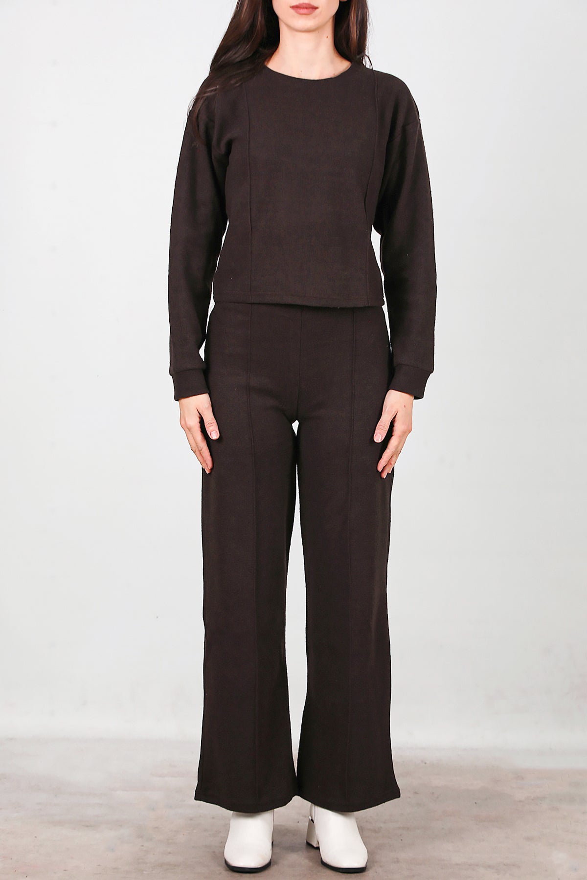 Kadın Selanik Çimalı İkili Takım Kahverengi