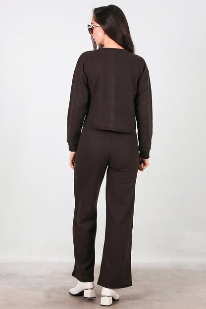 Kadın Selanik Çimalı İkili Takım Kahverengi