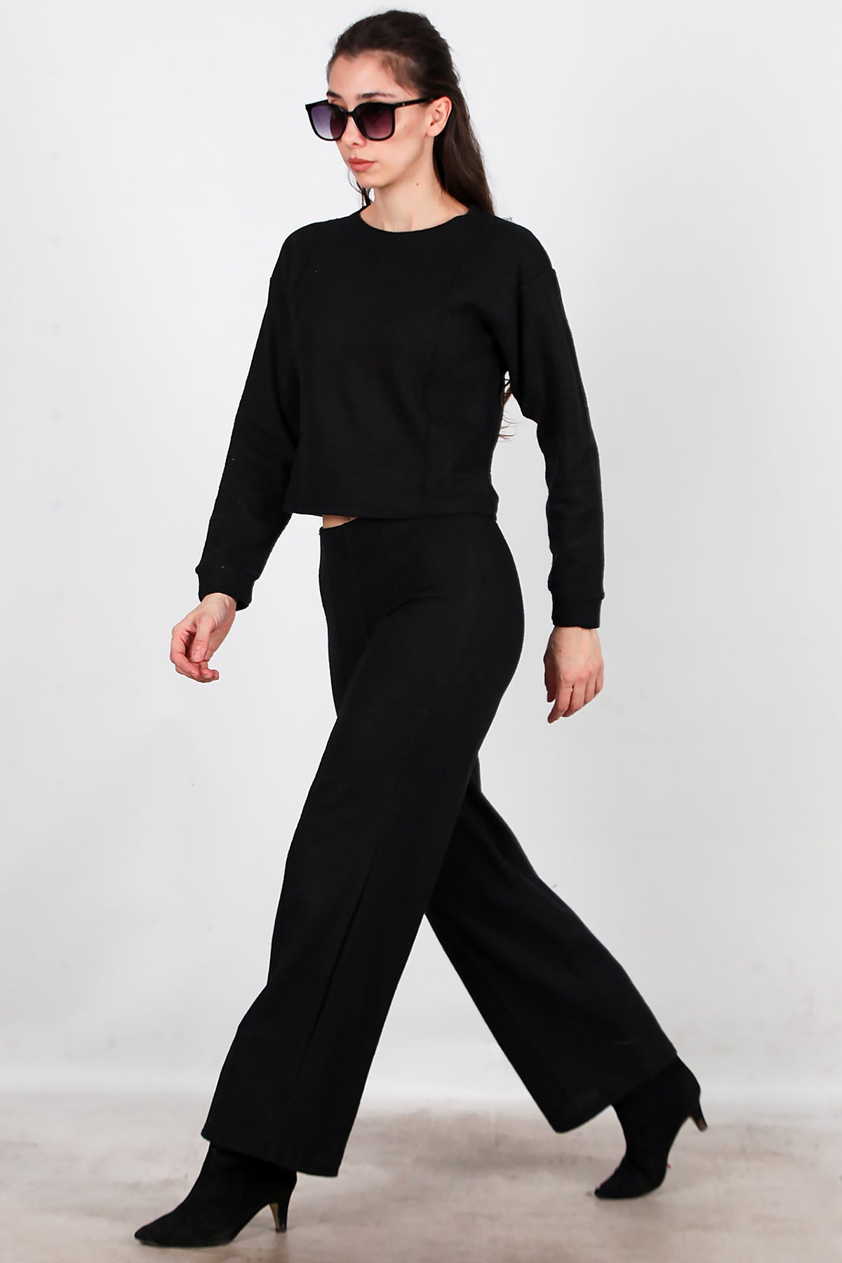 Kadın Selanik Çimalı İkili Takım Siyah