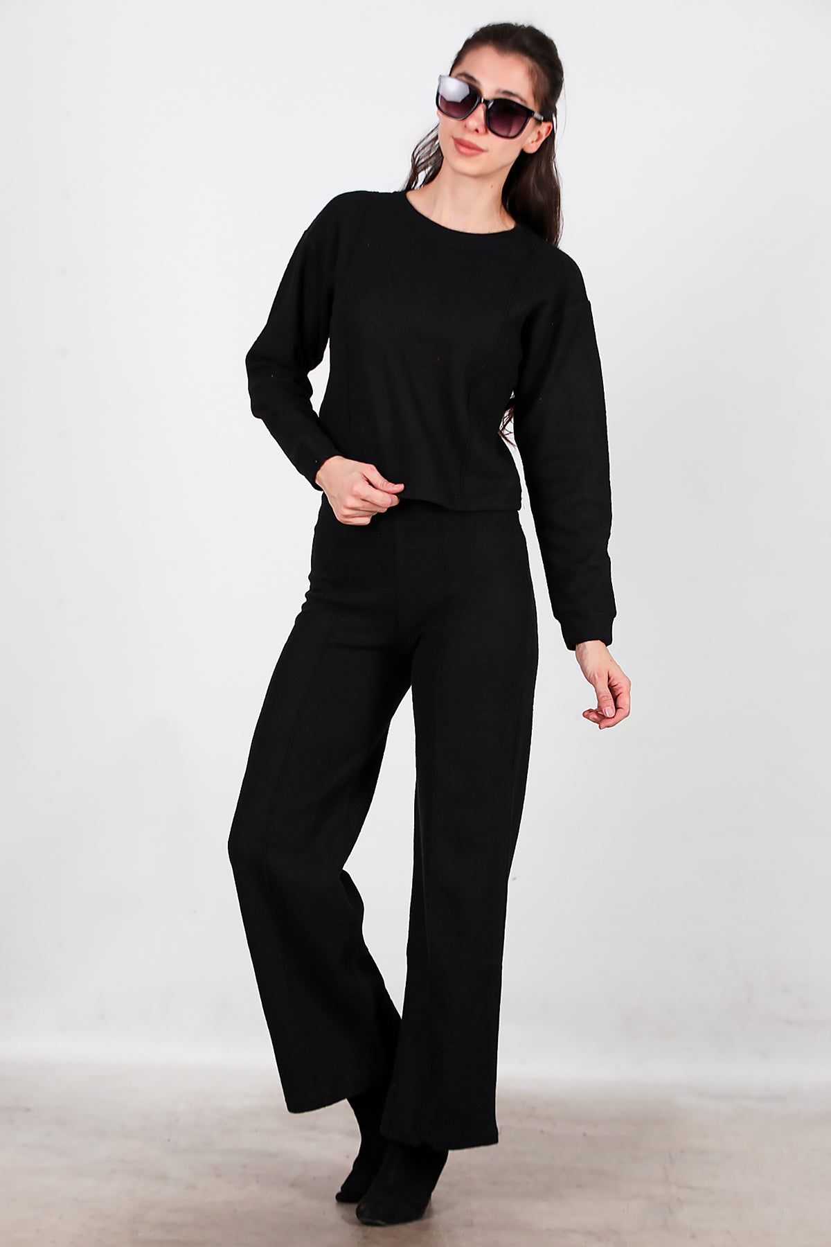 Kadın Selanik Çimalı İkili Takım Siyah