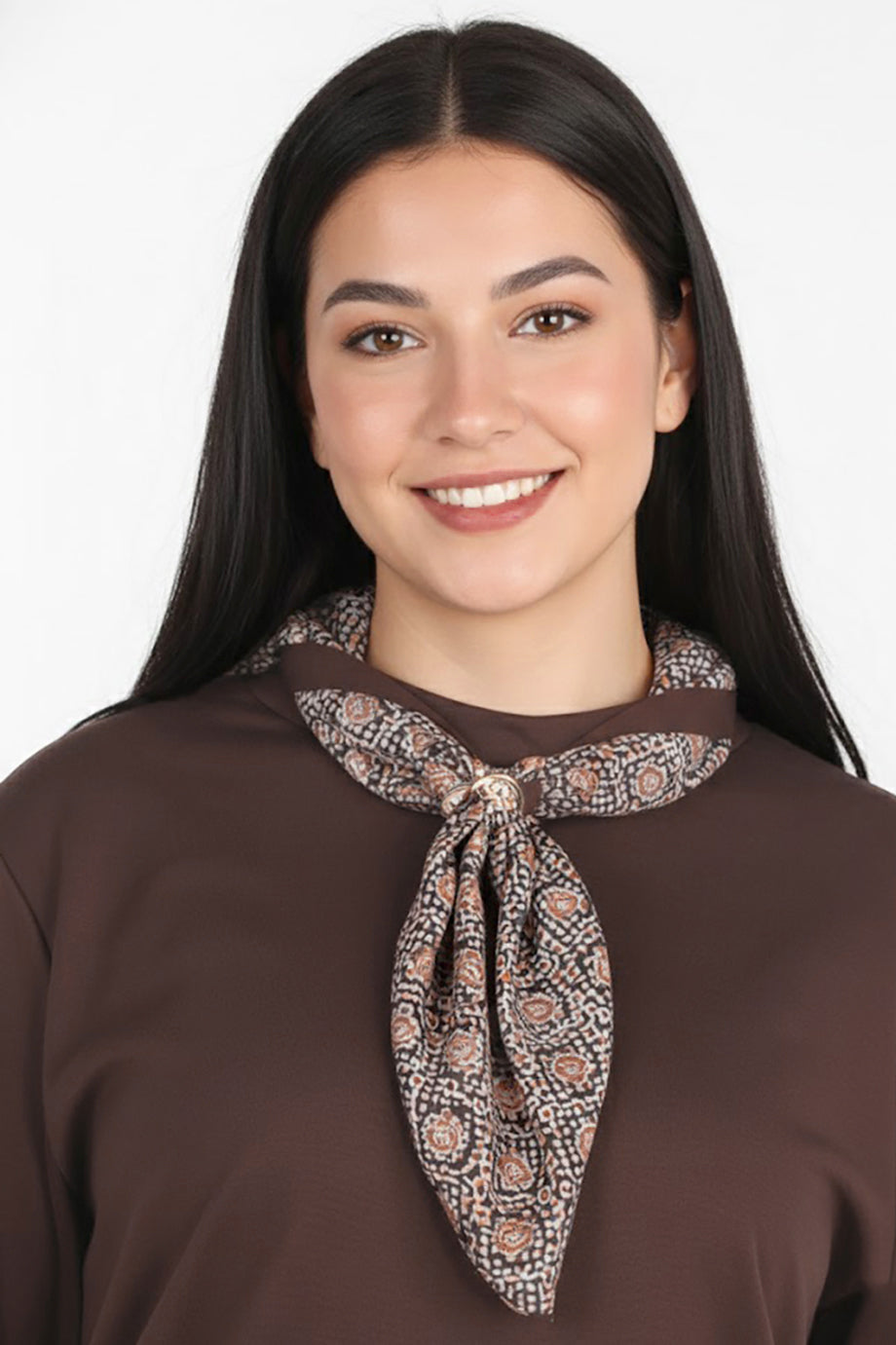 Balance Kadın Fularlı İkili Takım Kahverengi