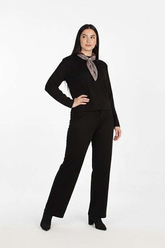 Balance Kadın Fularlı İkili Takım Siyah