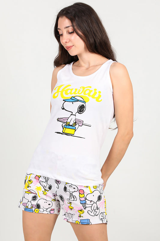 Kadın Pijama Takımı Sarı