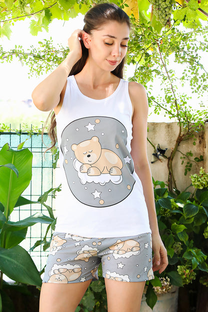 Kadın Pijama Takımı Gri