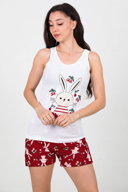 Kadın Pijama Takımı Bordo