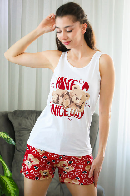 Kadın Pijama Takımı Kırmızı