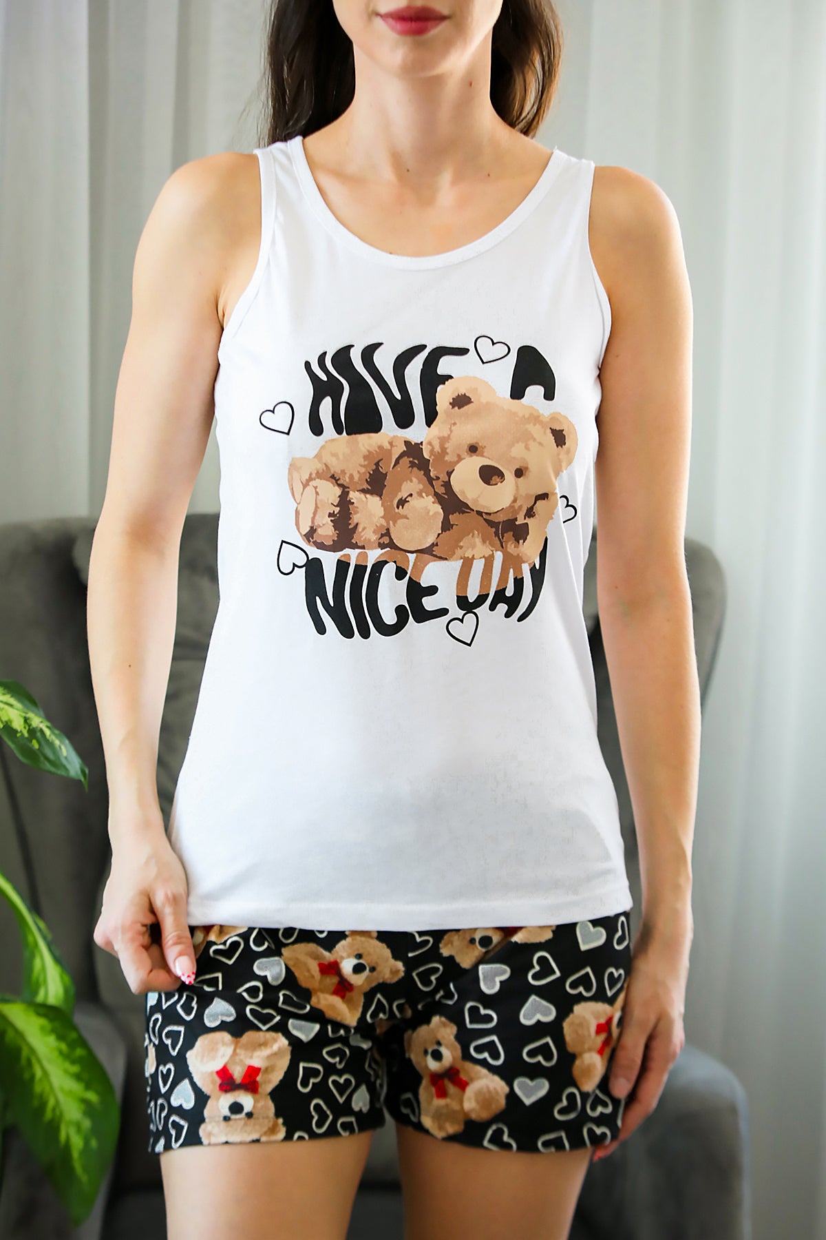 Kadın Pijama Takımı Siyah