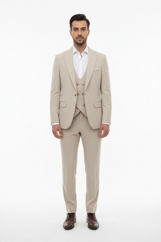 Petek Erkek Petek 3lü Takım Bej