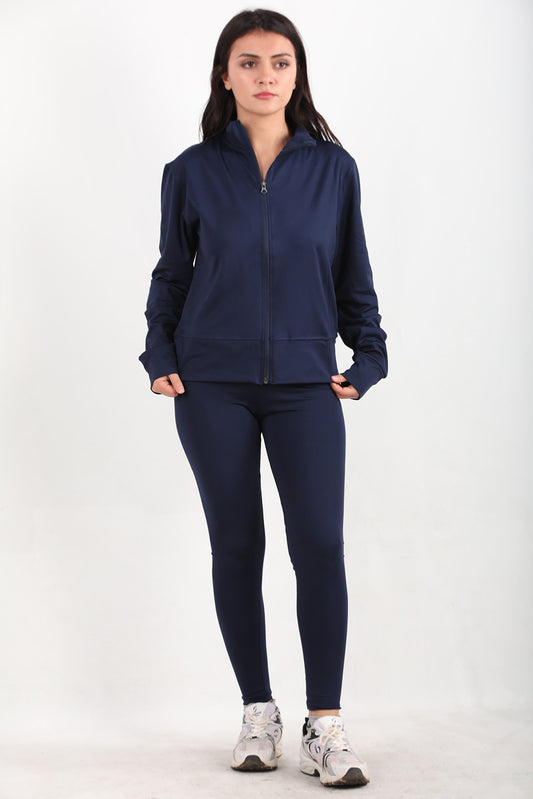 Suitiva Kadın Ceketli Taytlı Takım Lacivert