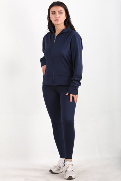 Suitiva Kadın Ceketli Taytlı Takım Lacivert