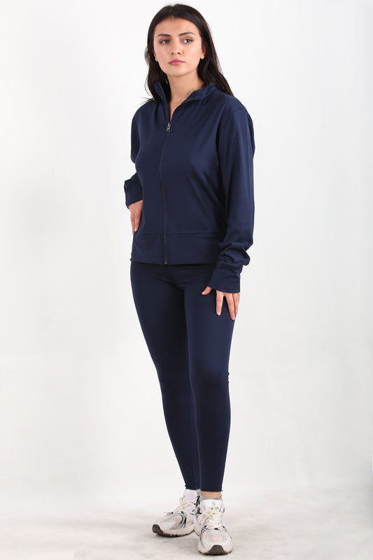 Suitiva Kadın Ceketli Taytlı Takım Lacivert