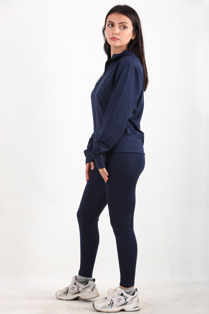 Suitiva Kadın Ceketli Taytlı Takım Lacivert