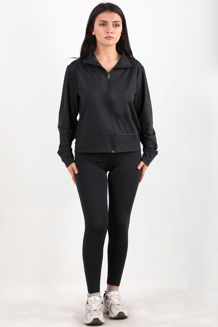 Suitiva Kadın Ceketli Taytlı Takım Siyah