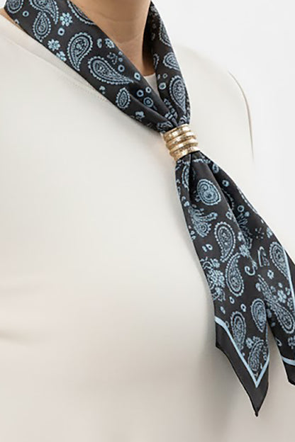 Scarfmode Büyük Beden Fularlı Tunik Ekru