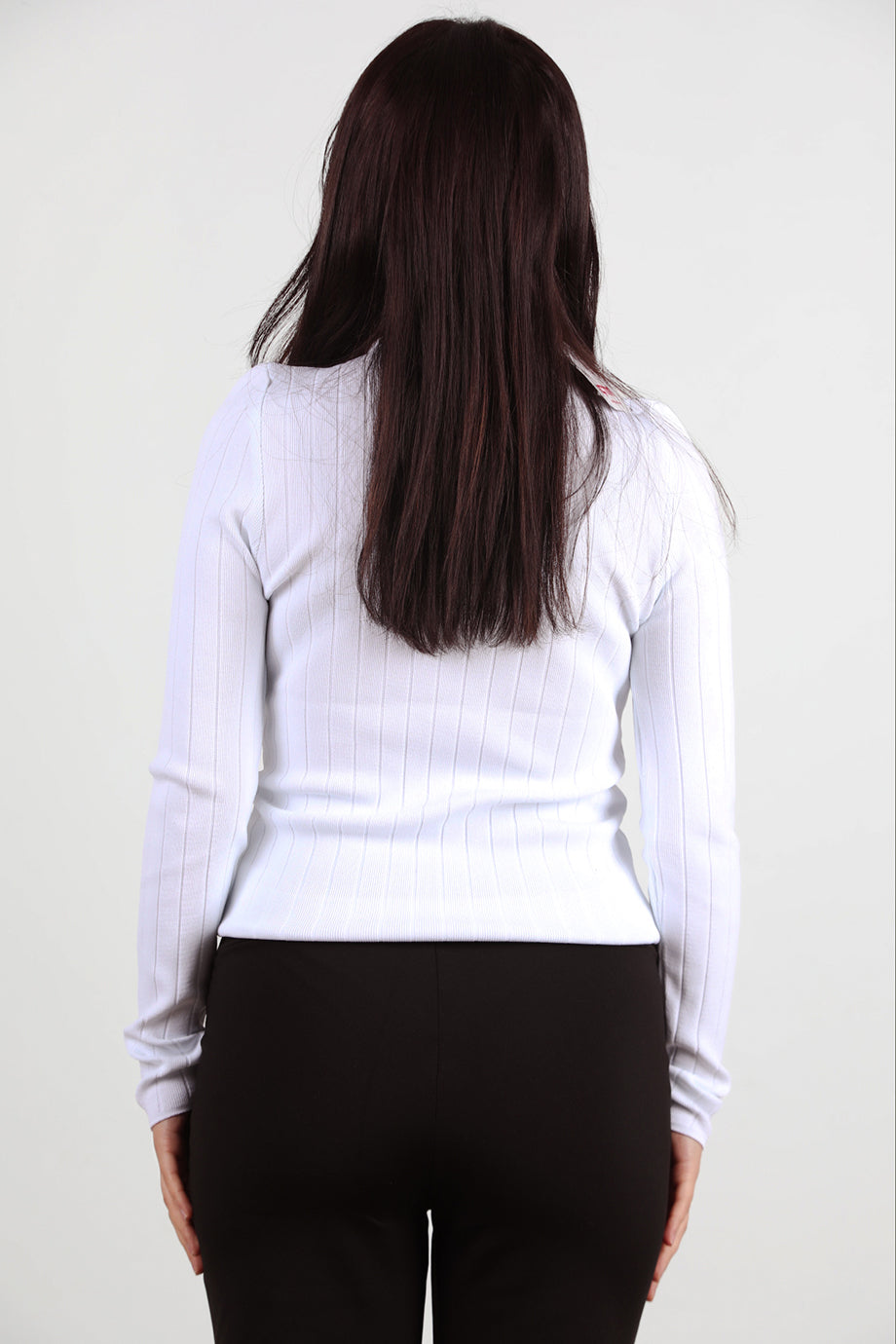 Contour Kadın Balıkçı Yaka Fitilli Triko Ekru