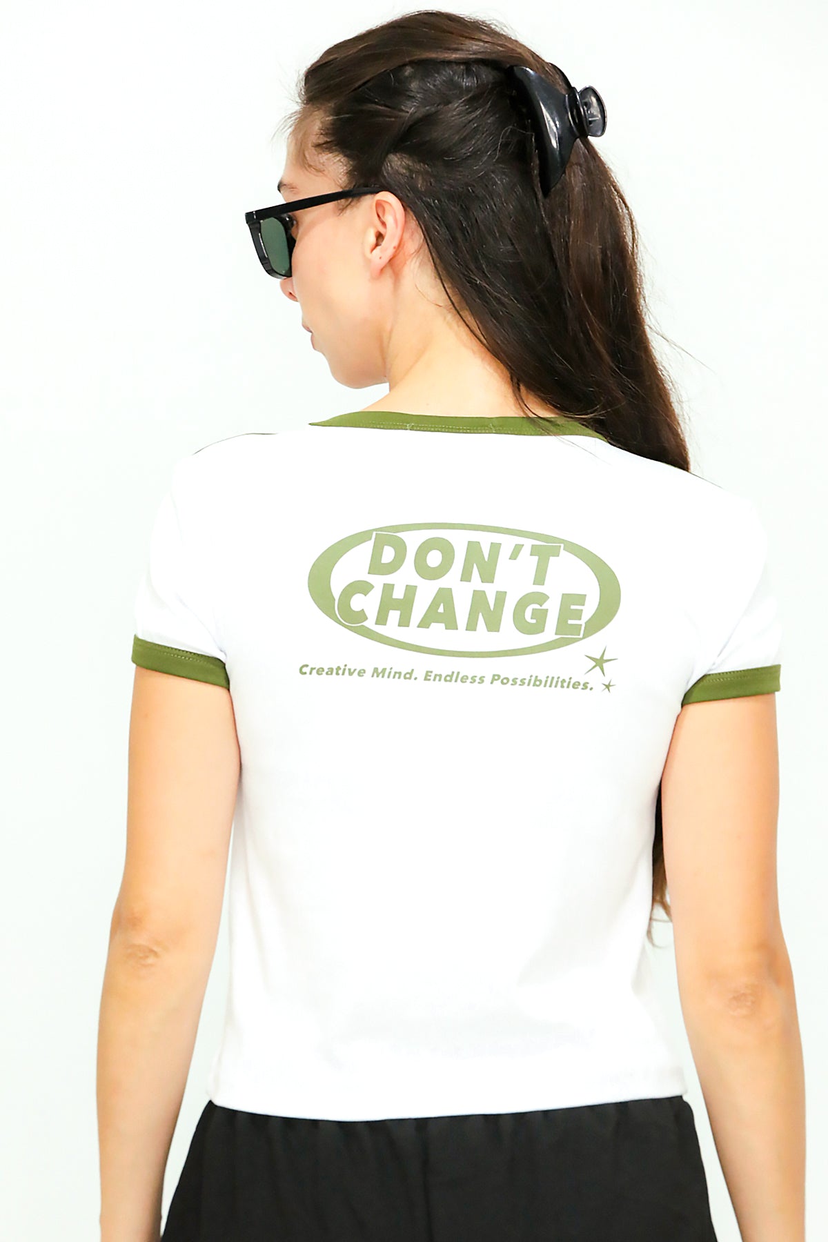 Kadın Omuz Ve Kolları Garnili T-shirt Ekru