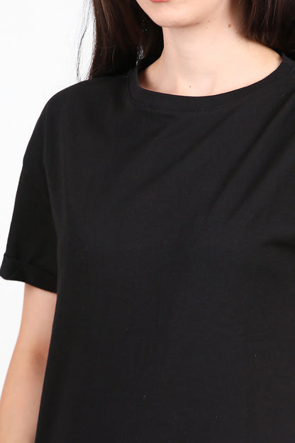 Kadın Duble Kol T-Shirt Siyah