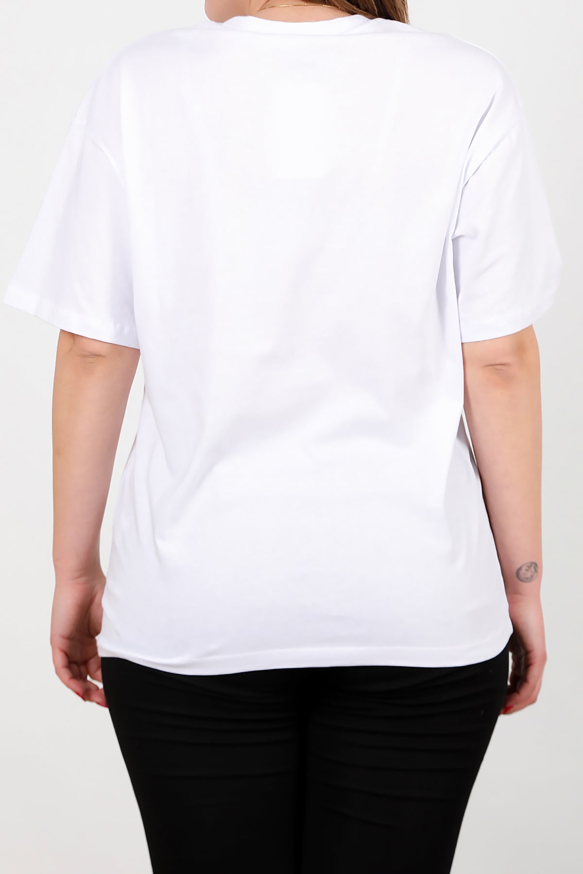 Büyük Beden Oversize T-shirt Beyaz