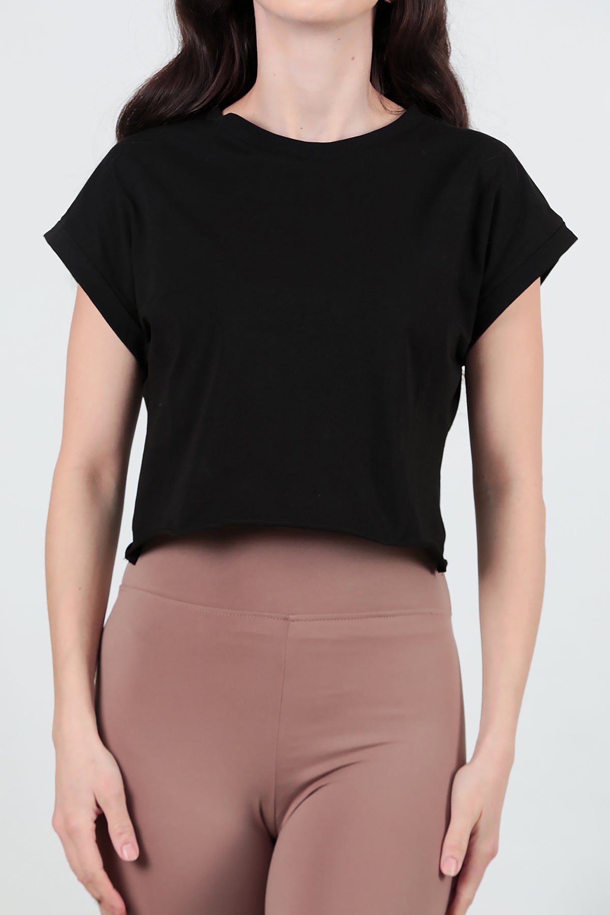 Kadın Duble Kol T-Shirt Siyah