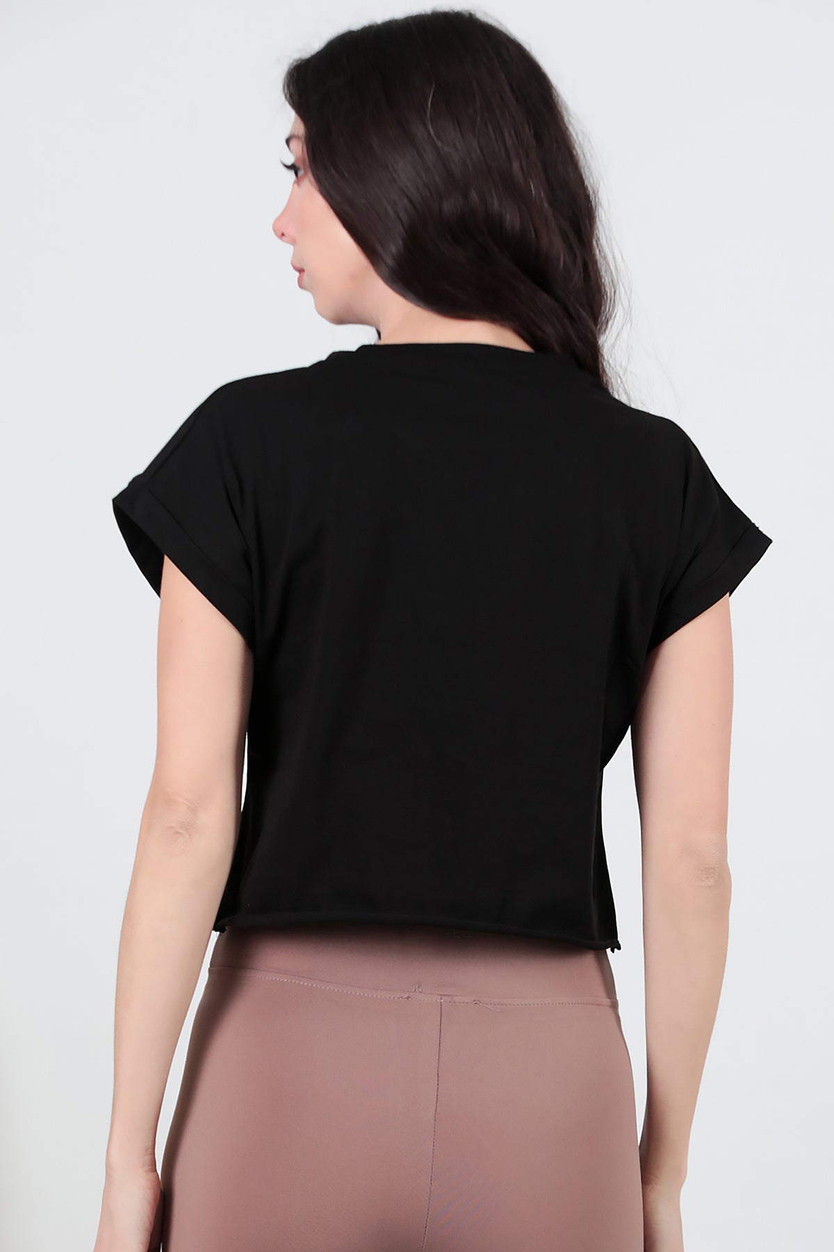 Kadın Duble Kol T-Shirt Siyah