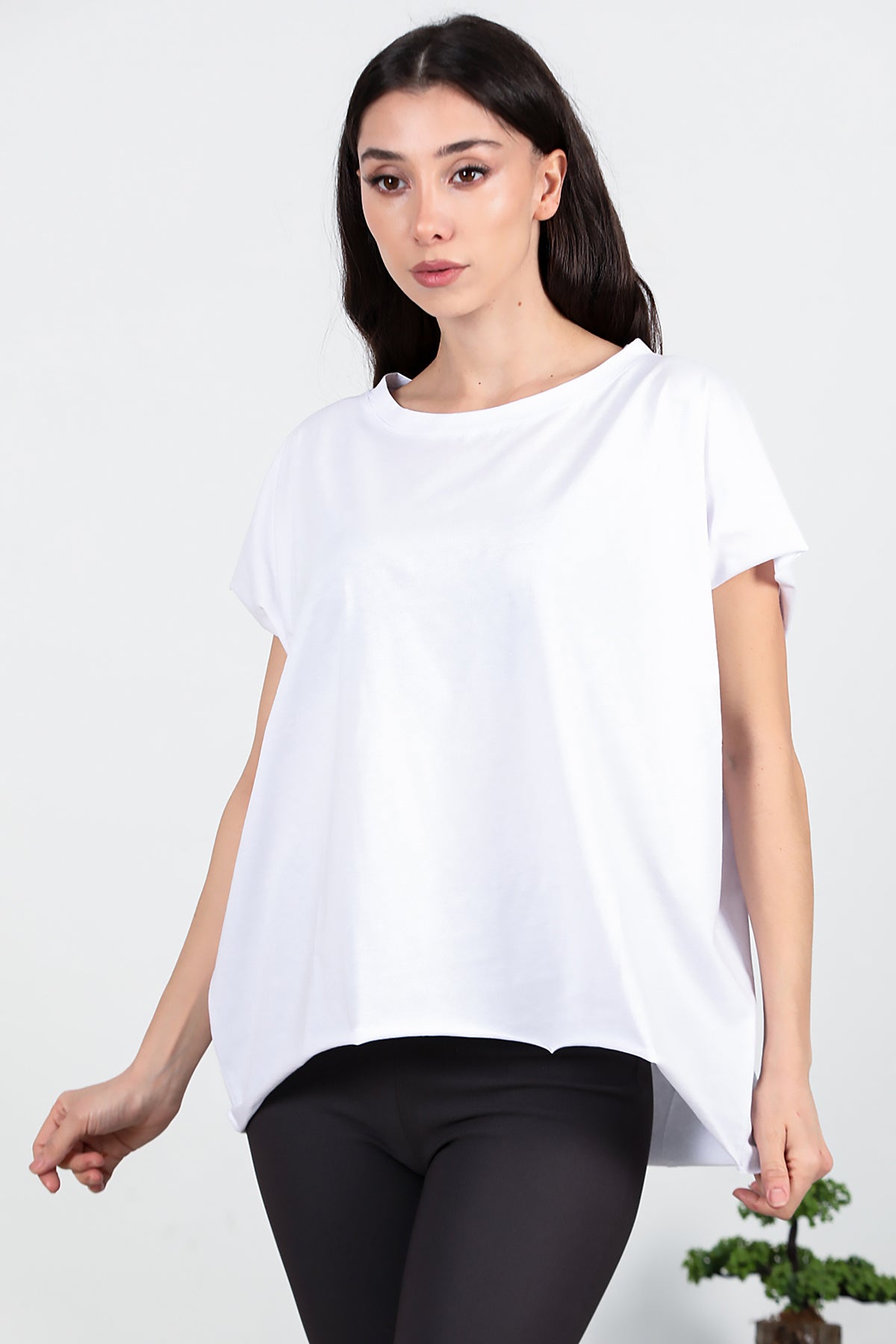 Kadın Salaş T-shirt Beyaz