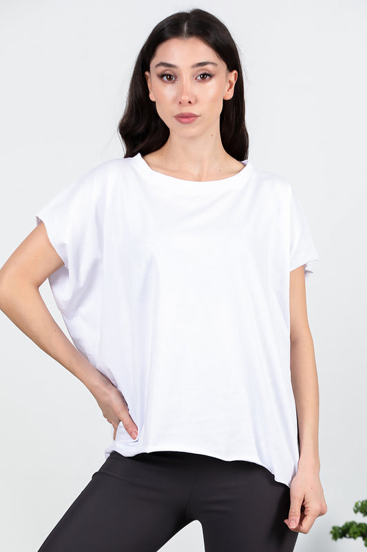 Kadın Salaş T-shirt Beyaz