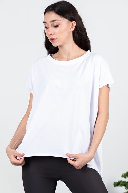 Kadın Salaş T-shirt Beyaz