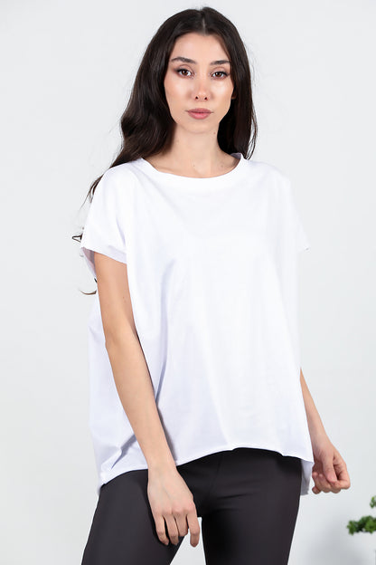 Kadın Salaş T-shirt Beyaz