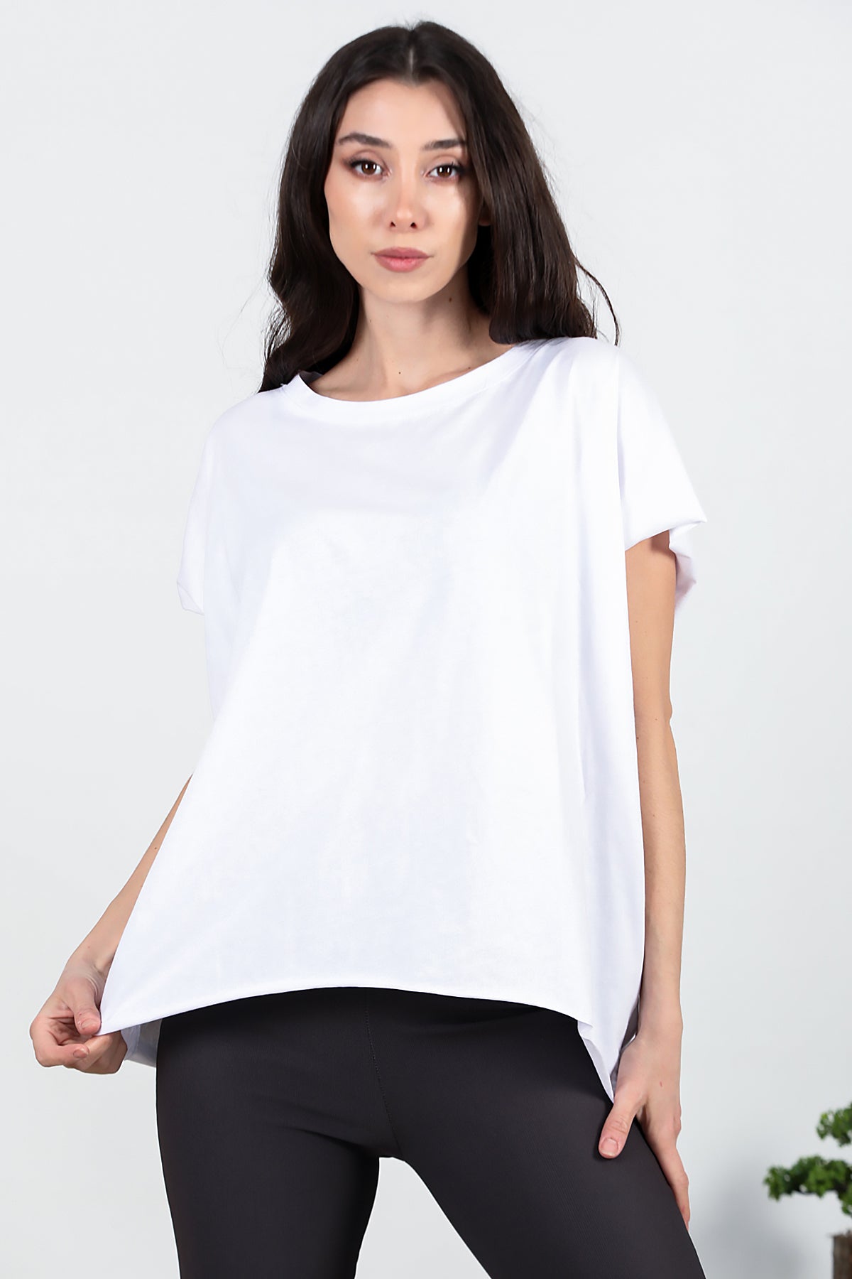 Kadın Salaş T-shirt Beyaz