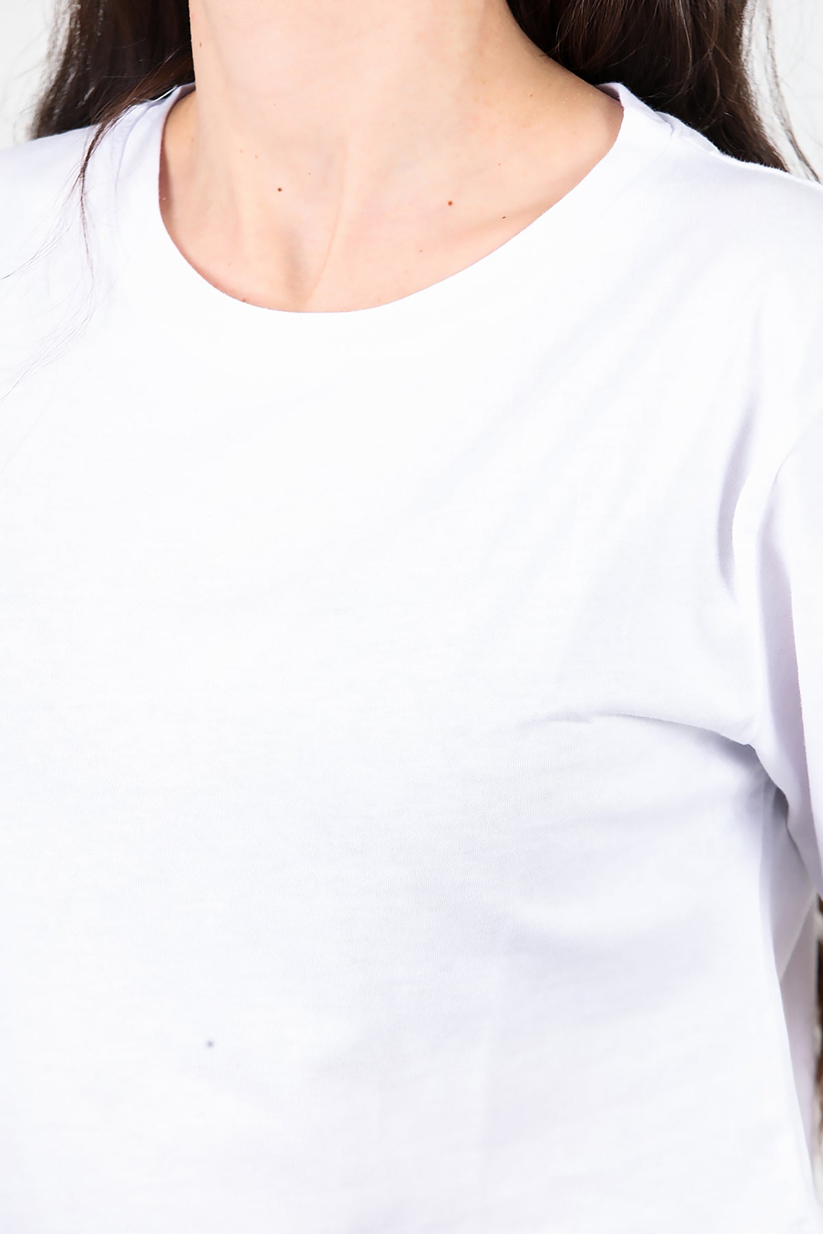 Boxy Kadın Kısa T-shırt Beyaz