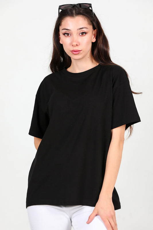 Kadın Oversize T-shirt Siyah