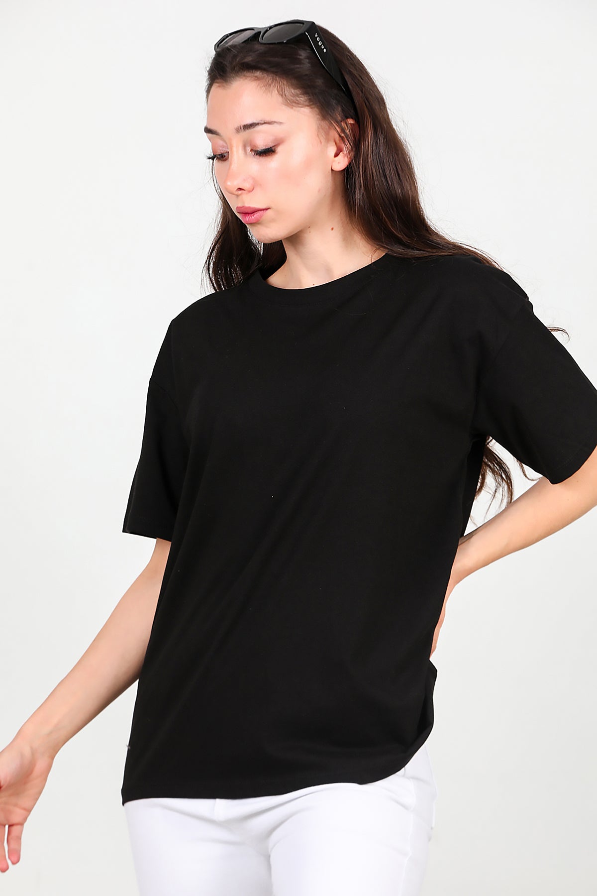 Kadın Oversize T-shirt Siyah