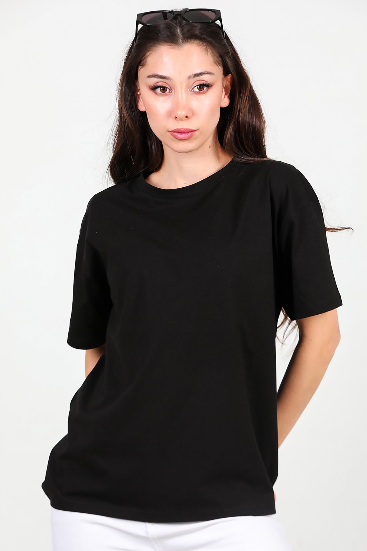Kadın Oversize T-shirt Siyah