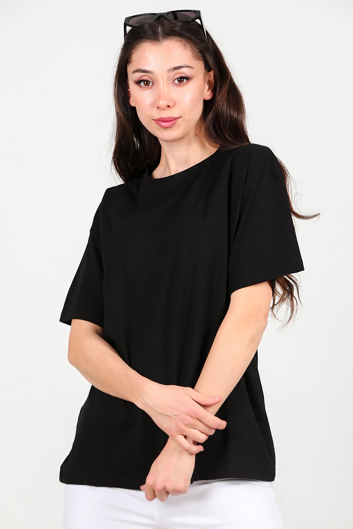 Kadın Oversize T-shirt Siyah